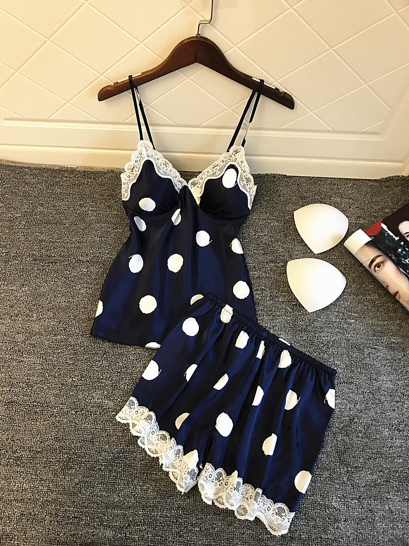Sexy Nightdress With Ice Silk Suspenders