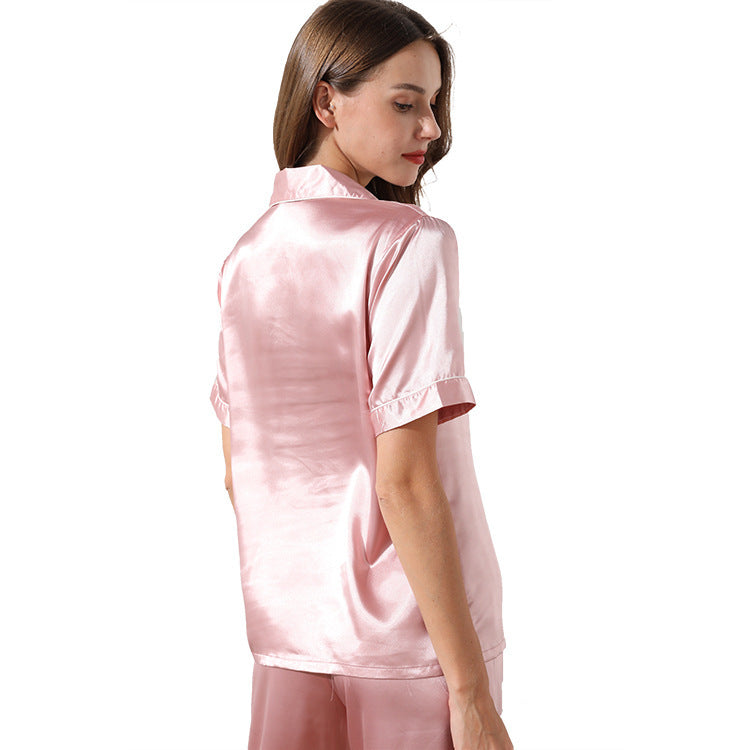 Simulation silk trousers home service suit