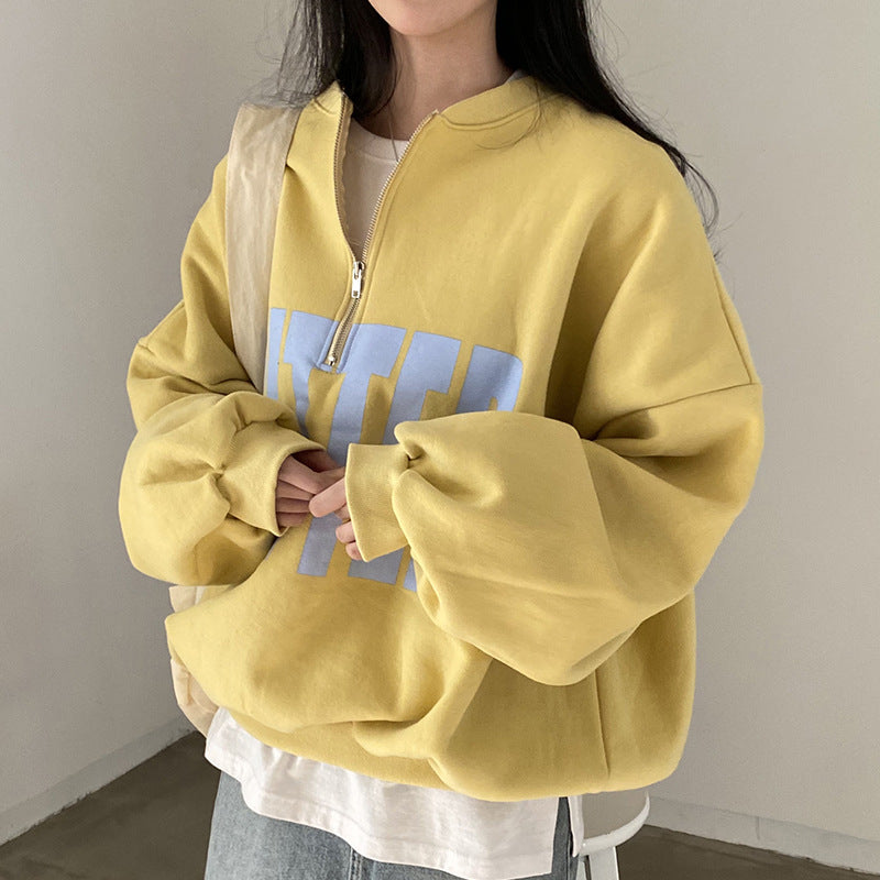 Vervida Contrast Letter Sweater