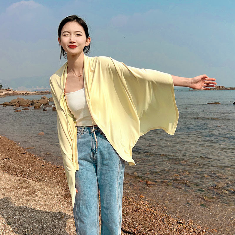Sun Protection Cardigan Thin Women's Ice Silk Coat