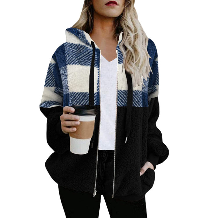 CuddlePlaid Zip Hoodie