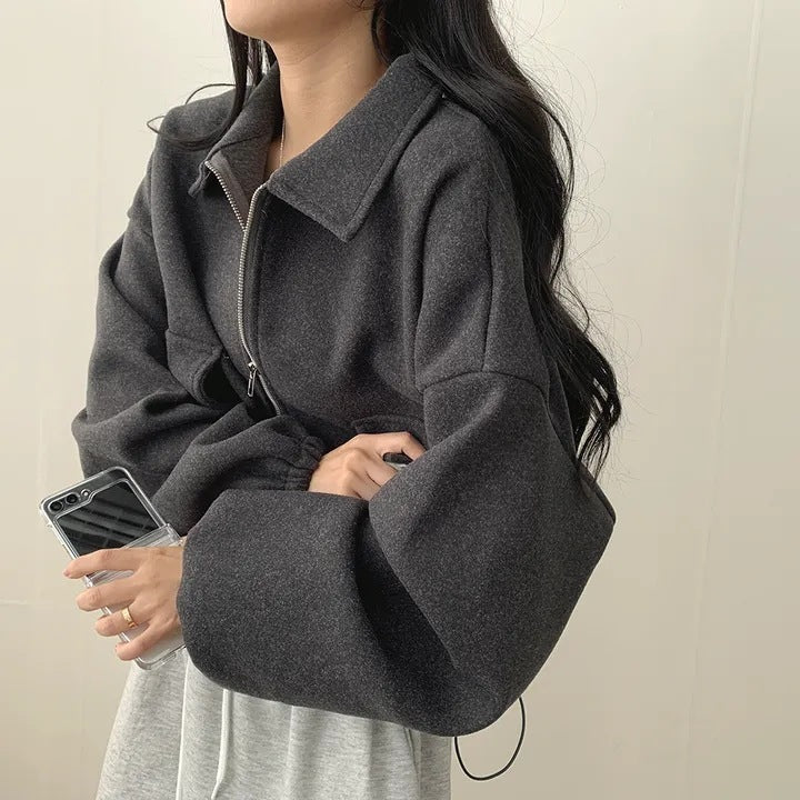 UrbanEase Drawstring Short Coat