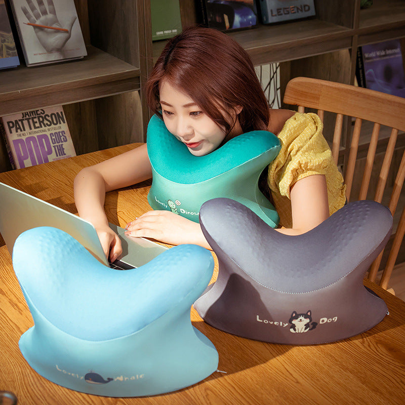Summer Cute Cartoon Animal Gel Ice Silk Memory Foam Nap Pillow Office Sleeping Pillow