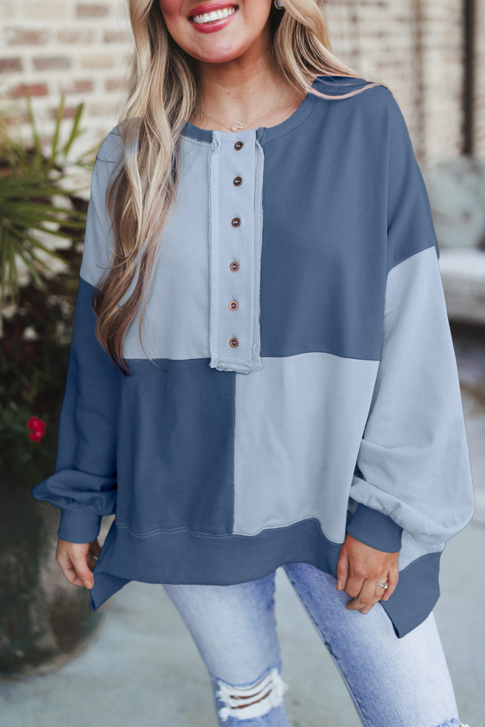 StitchLuxe™ Buckle Lapel Sweater