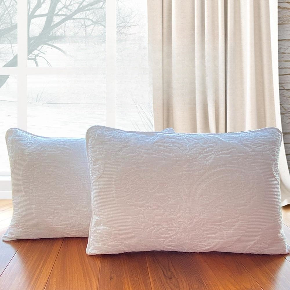 Flower Cotton Quilted Embroidered Pillowcase