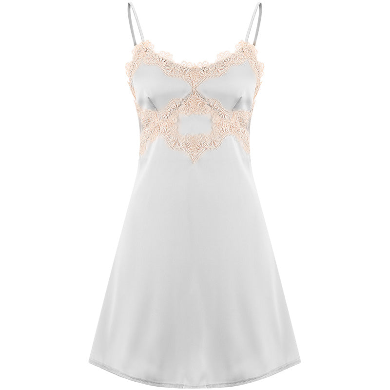 Summer female ice silk nightdress