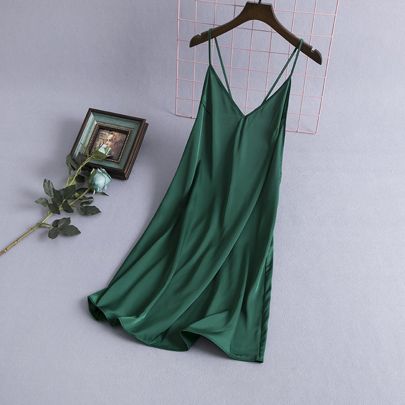 Women's ice silk pajamas nightdress