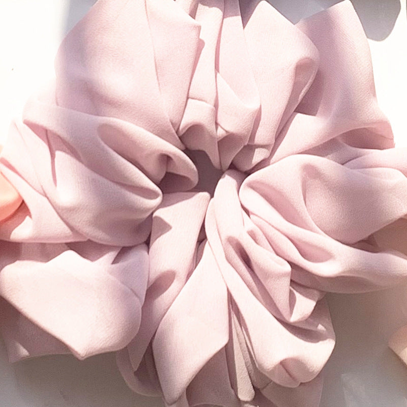 Big Head Bouquet Chiffon Large Intestine Ring Hair Ring