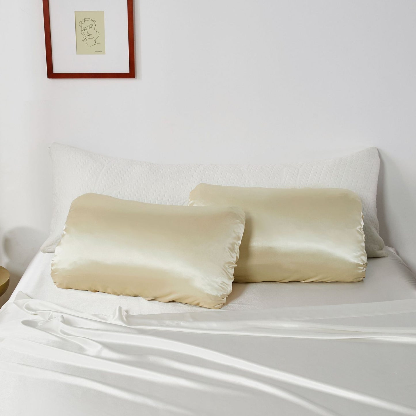 High-end Super Soft Anti-wrinkle Memory Satin Pillowcase Elastic Type