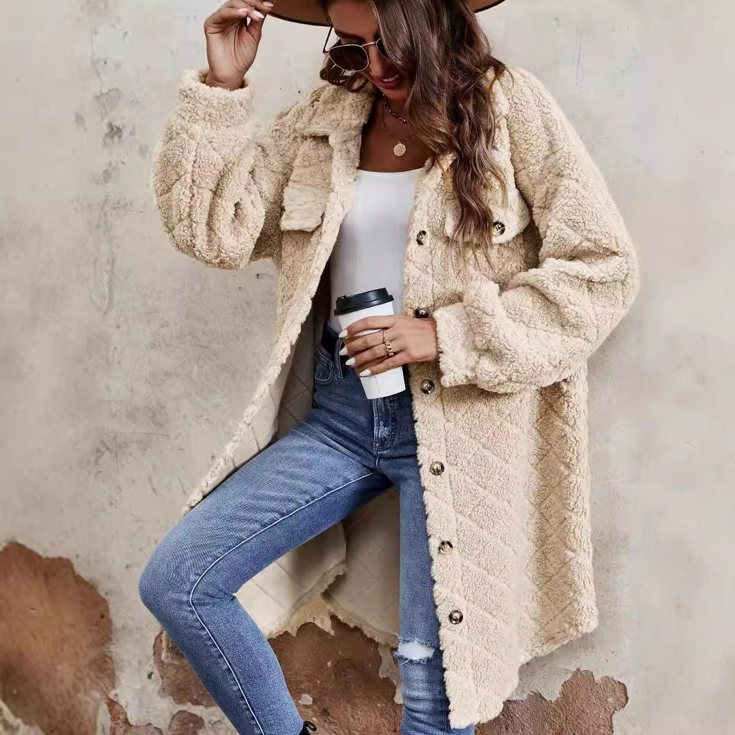 PlushHaven Lapel Coat