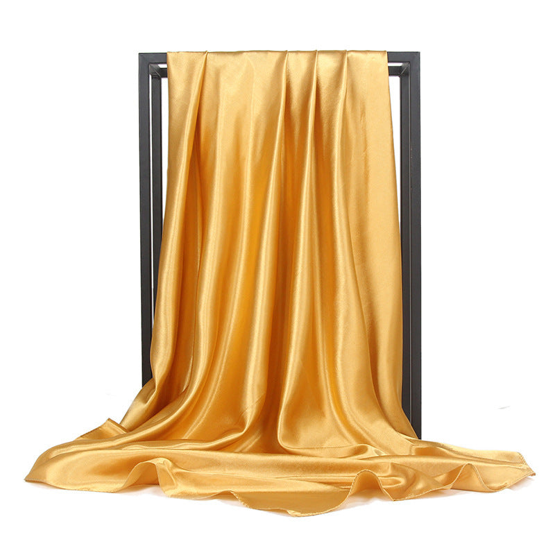 Satin Imitation Silk Scarf Shawl Ladies Headscarf
