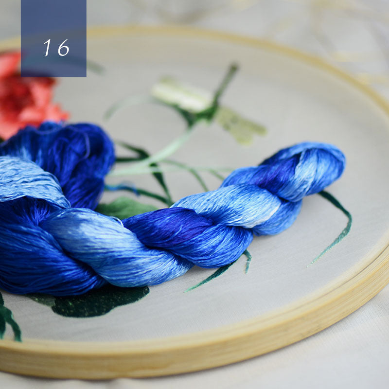 Famous Ancient Embroidery Art Silk Gradient Embroidery Line