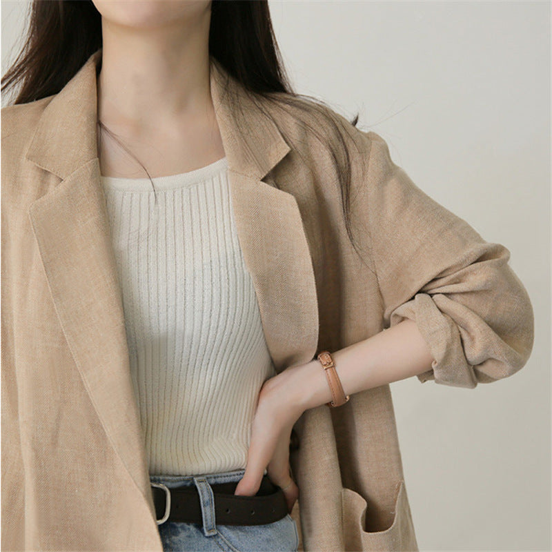 BritEase Cotton-Linen Suit Coat