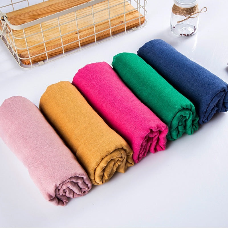 Solid silk scarf