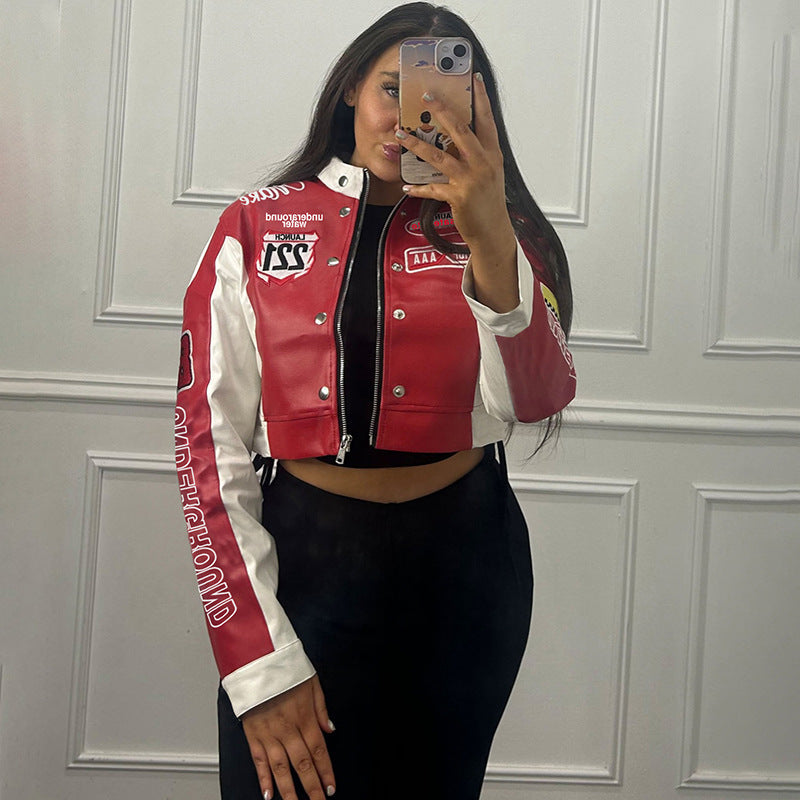 DiamondEdge Cropped Baseball Jacket