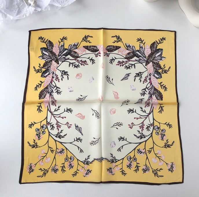 Fashion Simple Women's Silk Floral Scarf