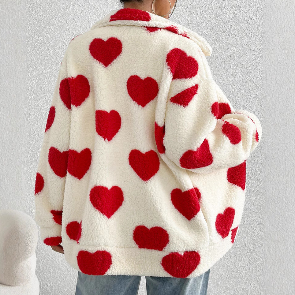 Amora Heart Plush Coat