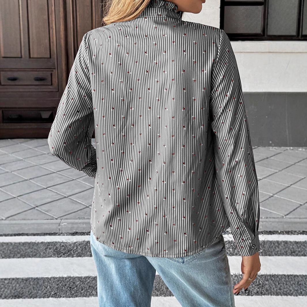 Marivelle Stripe Frill Shirt