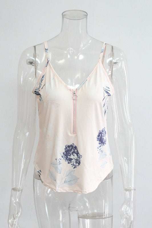 Milk silk print camisole