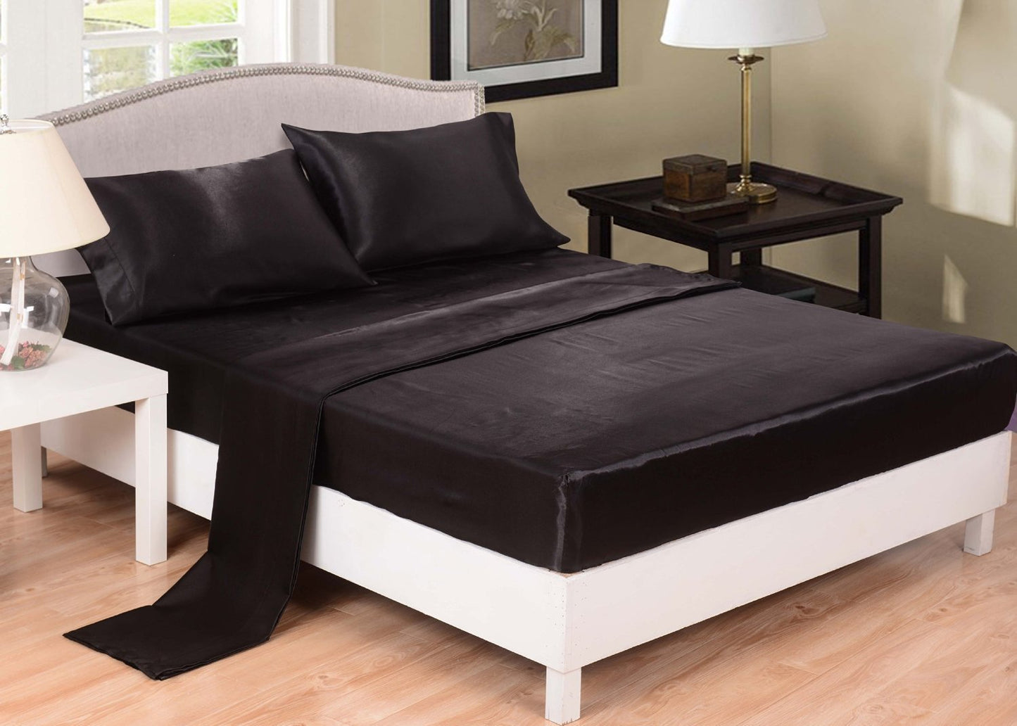 Pure Color Simulation Silk Satin Satin Cloth Foreign Trade Home Textile Silk Bedclothes