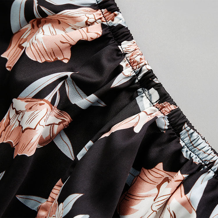 Ice silk print home service suit