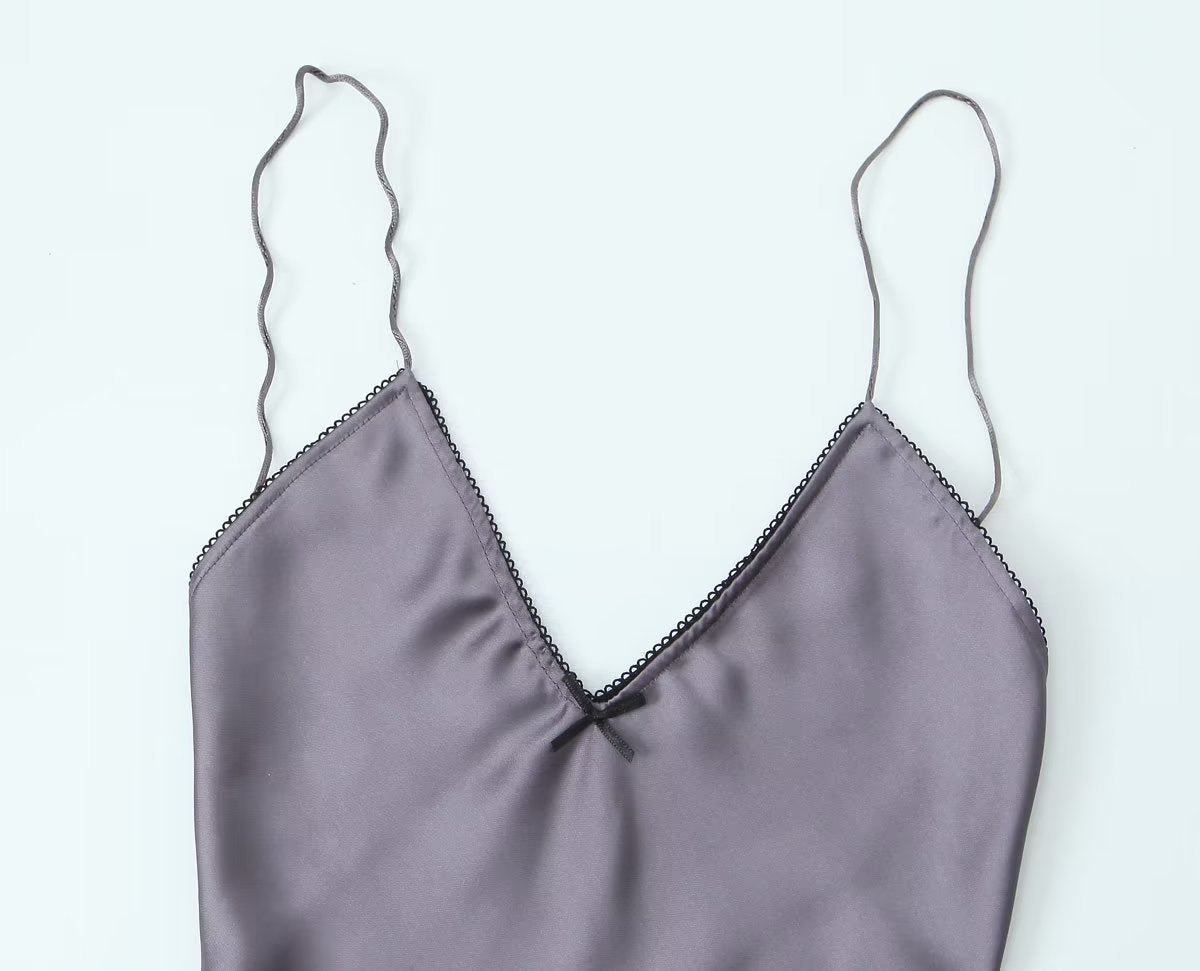 Women's European And American Style Silk Satin Texture Dress
