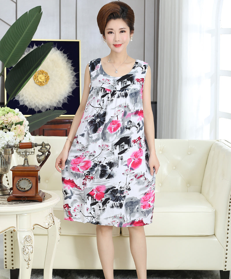 Cotton silk dress