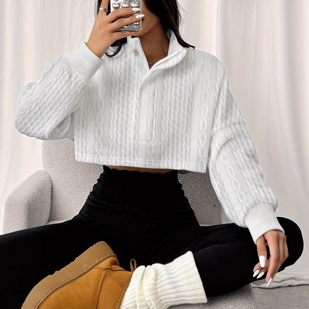 Elevare Textured Short Hoodie