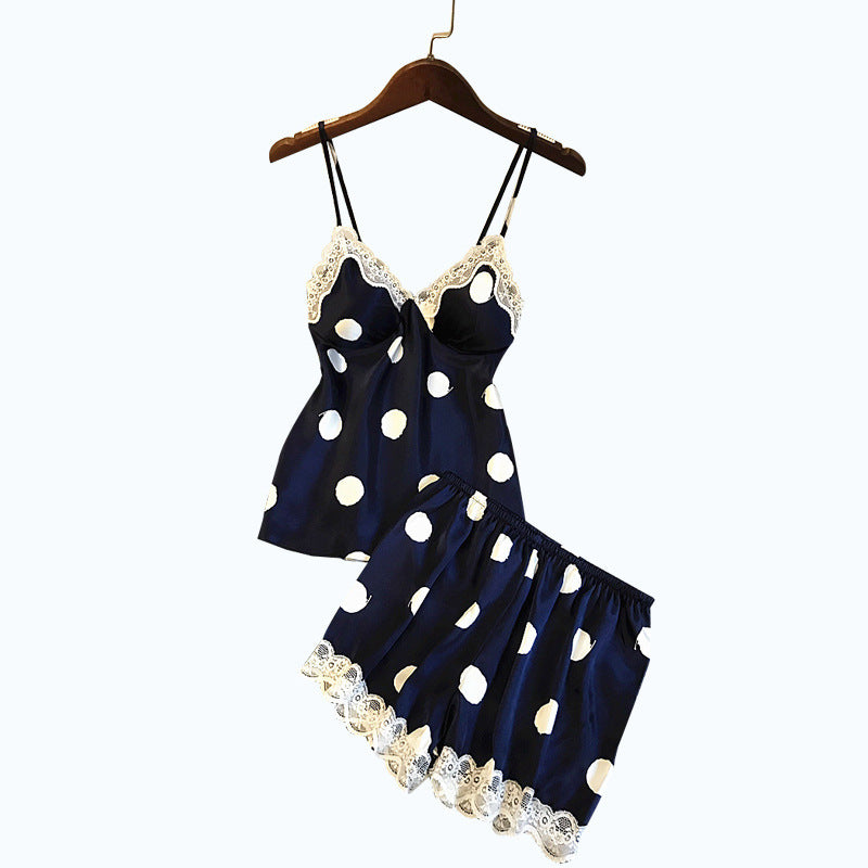 Sexy Nightdress With Ice Silk Suspenders