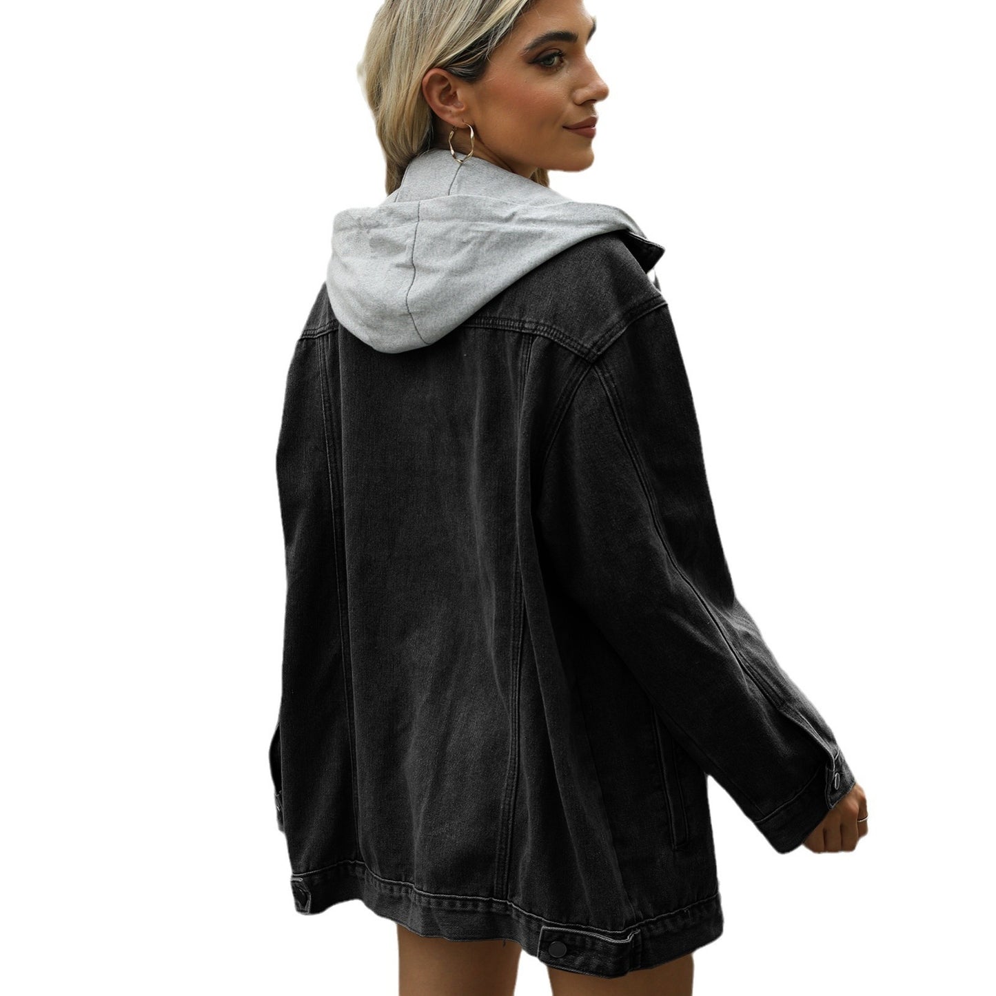 IndigoEase Washed Denim Coat