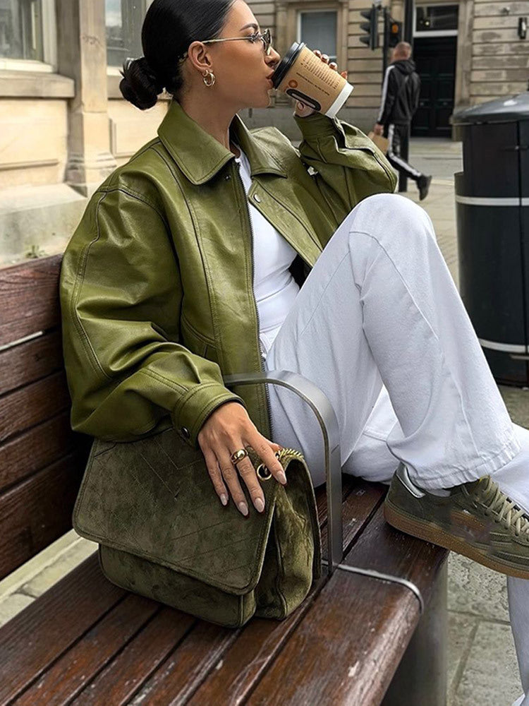 VerdeChic Leather Jacket