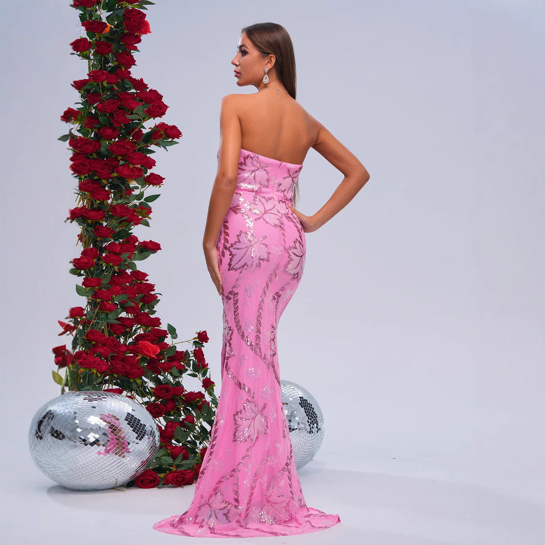 Lustravelle Midnight Fishtail Gown