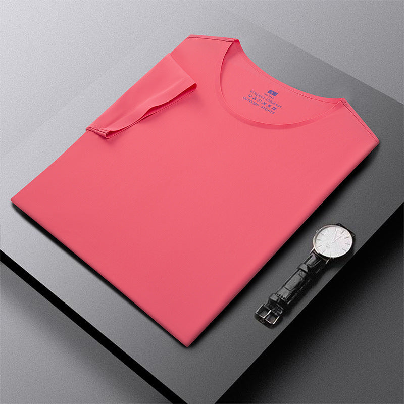 Couple Ice Silk Trackless Sports T-shirt