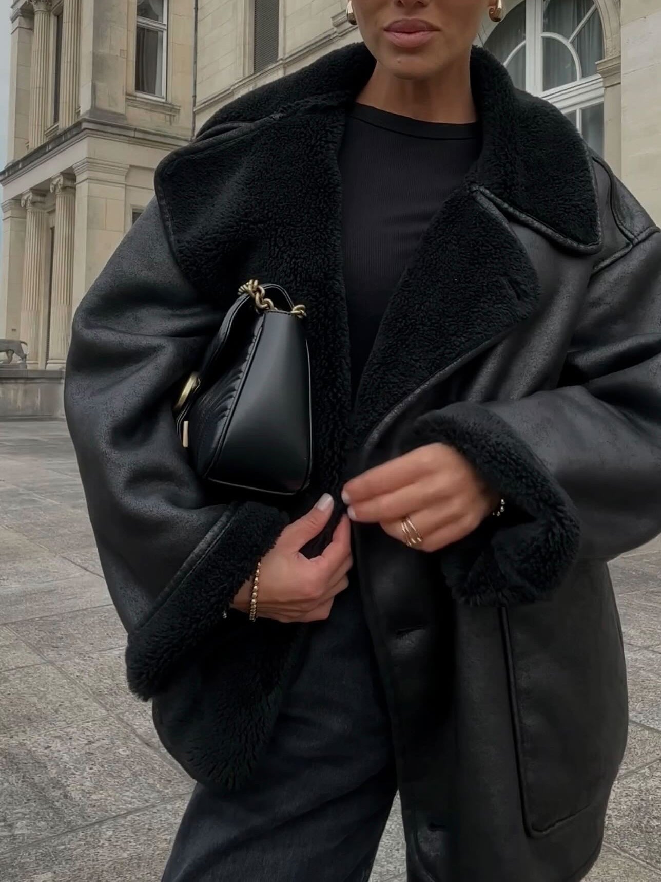 NoirEterna Retro Fur Coat