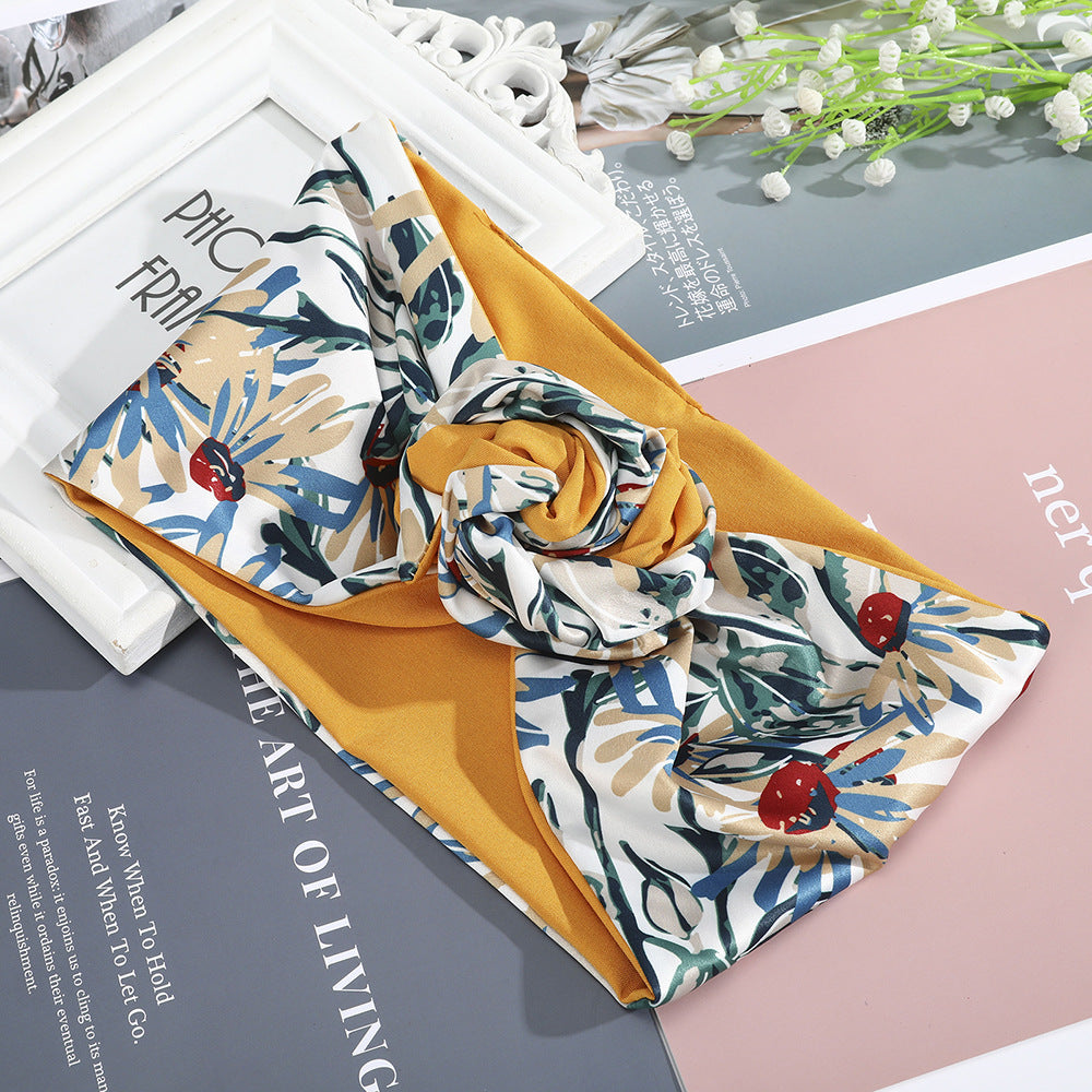 Hairband Silk Scarf New Hair Accessories Print