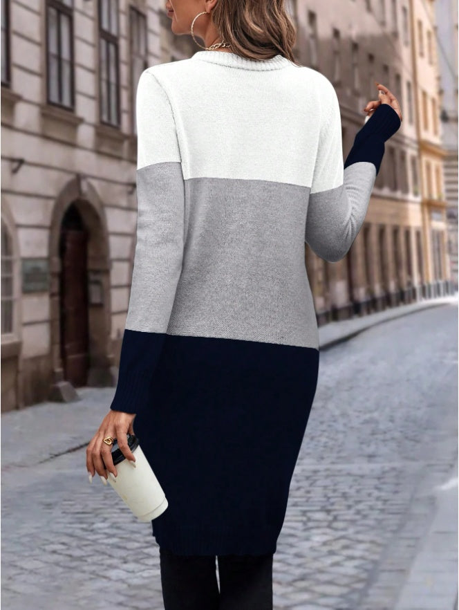 RoseMelt Colorblock Cardigan