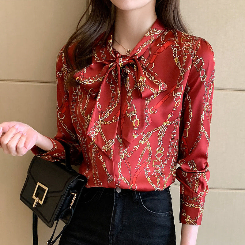 Silk Design Sense Western Style Shirt Bow Tie Tie Shirt