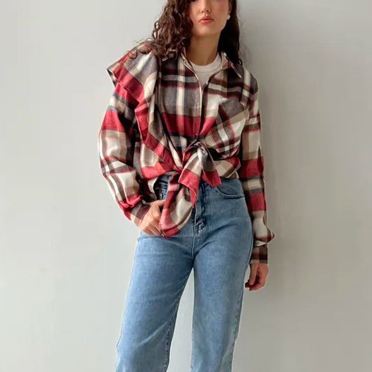 BriarCove Plaid Drape Shirt