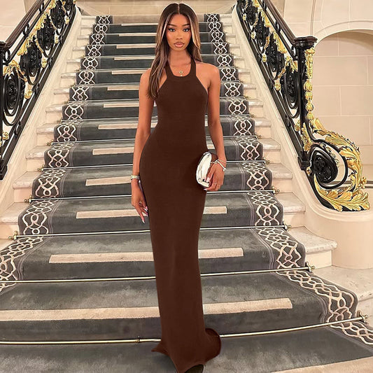 Venetian Flame Halter Dress