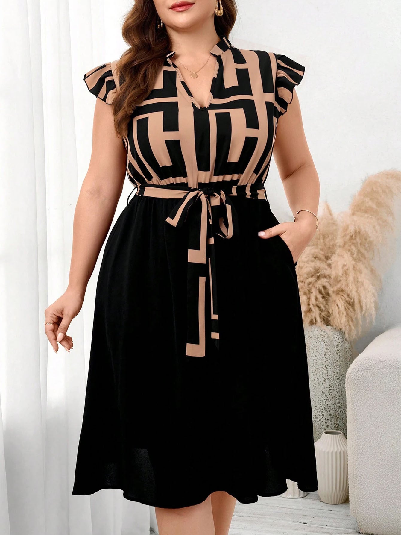 The BloomAura Midi Dress