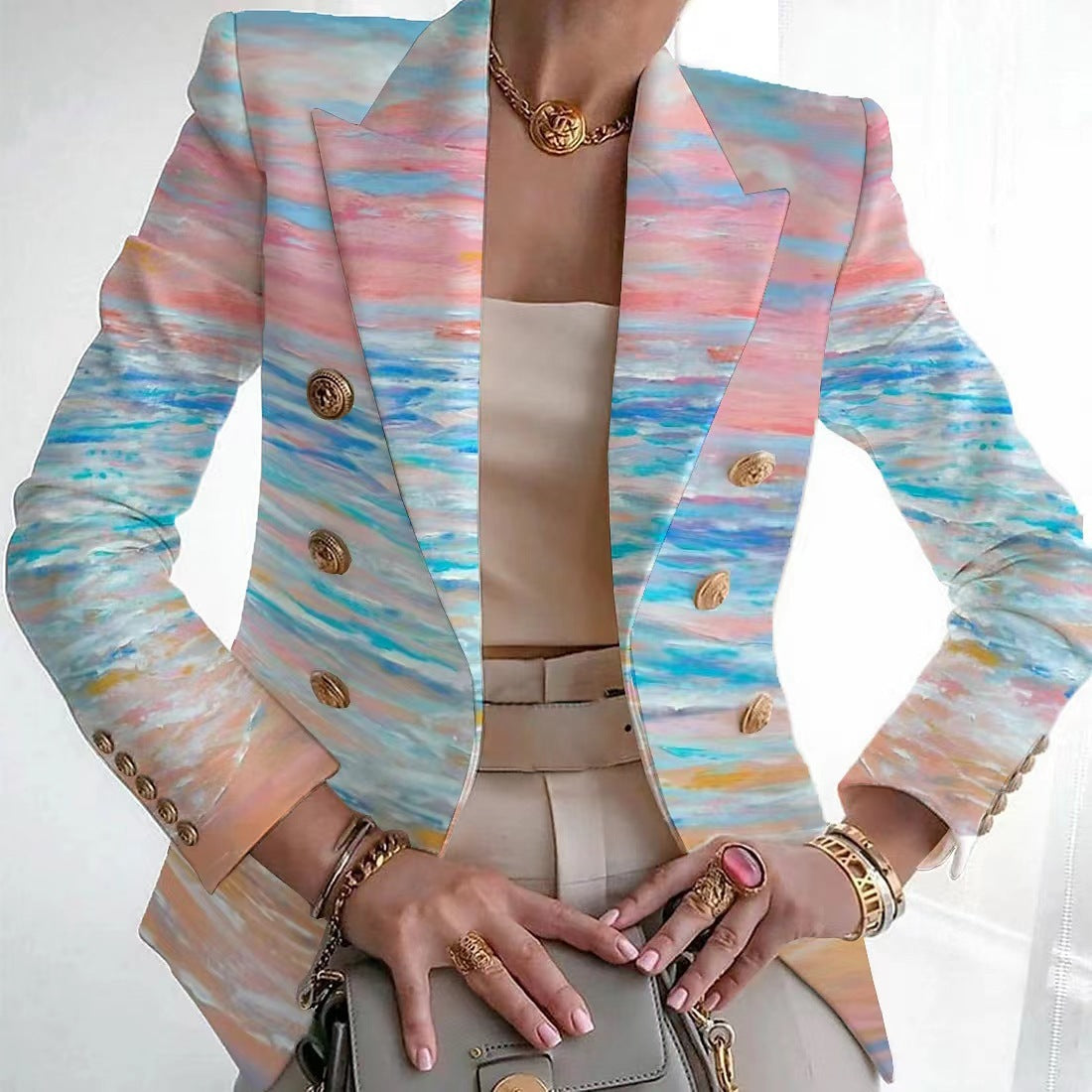 PetitePrint Cardigan Coat