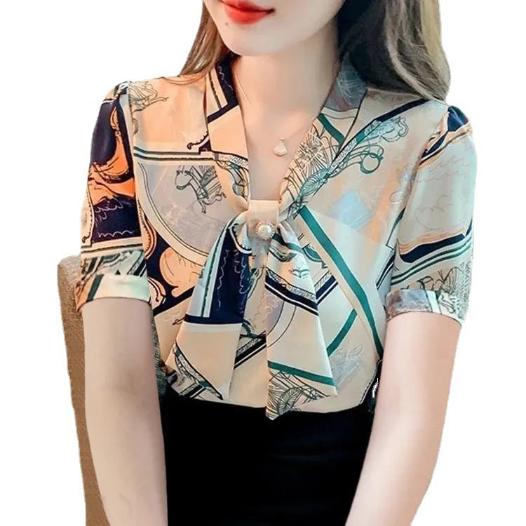 Seraphina VeilPrint Blouse