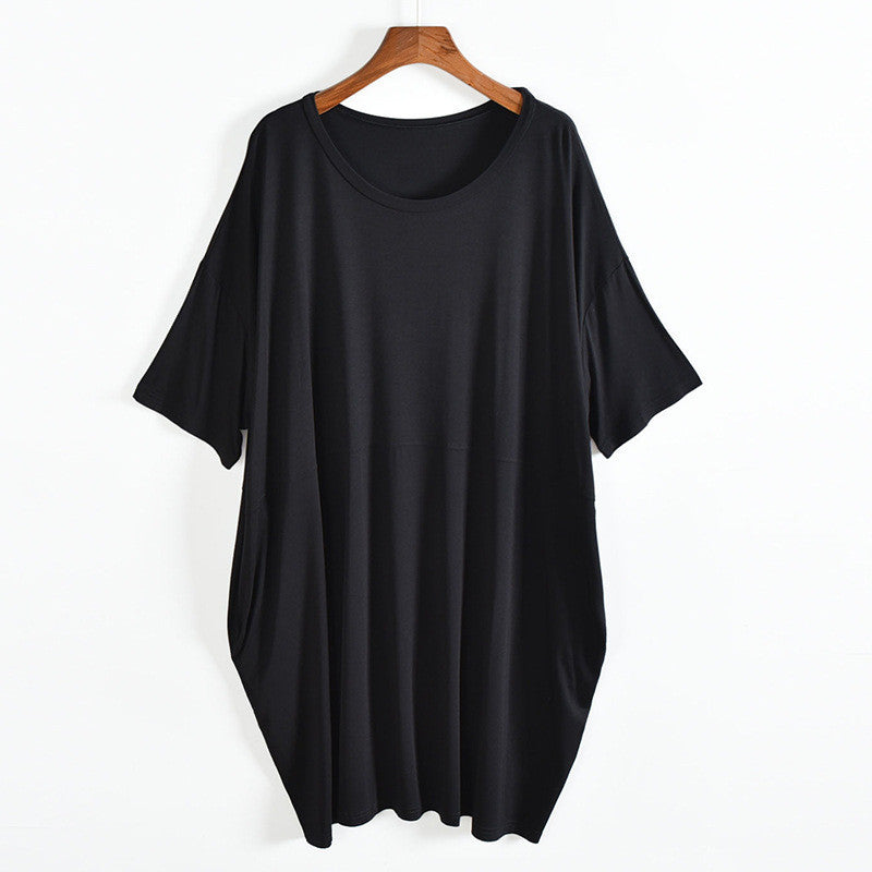 Women's Modal Cotton Silk Loose Plus Size Nightdress
