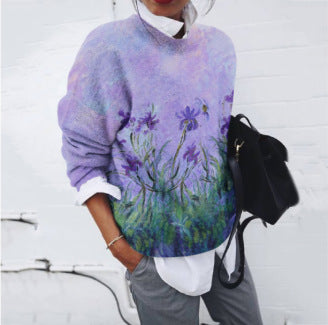PixelKnit Round Neck Sweater