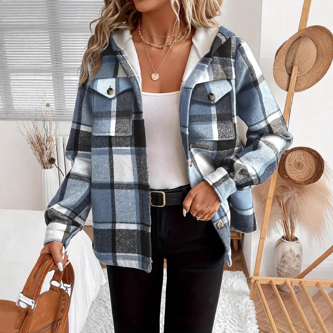 CozyCheck Hooded Jacket