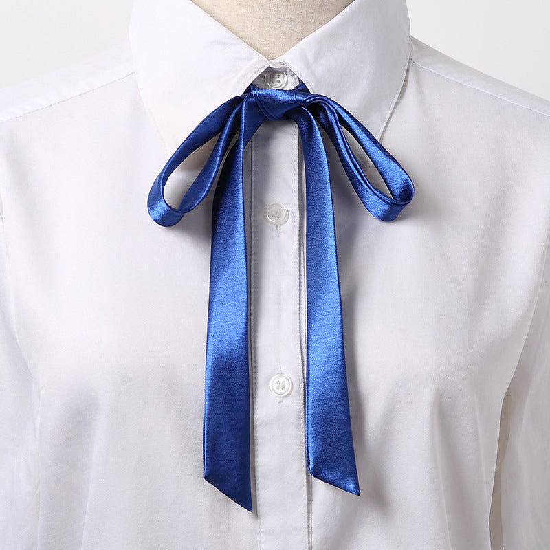 Long Small Silk Ribbon Tie-strap All-matching