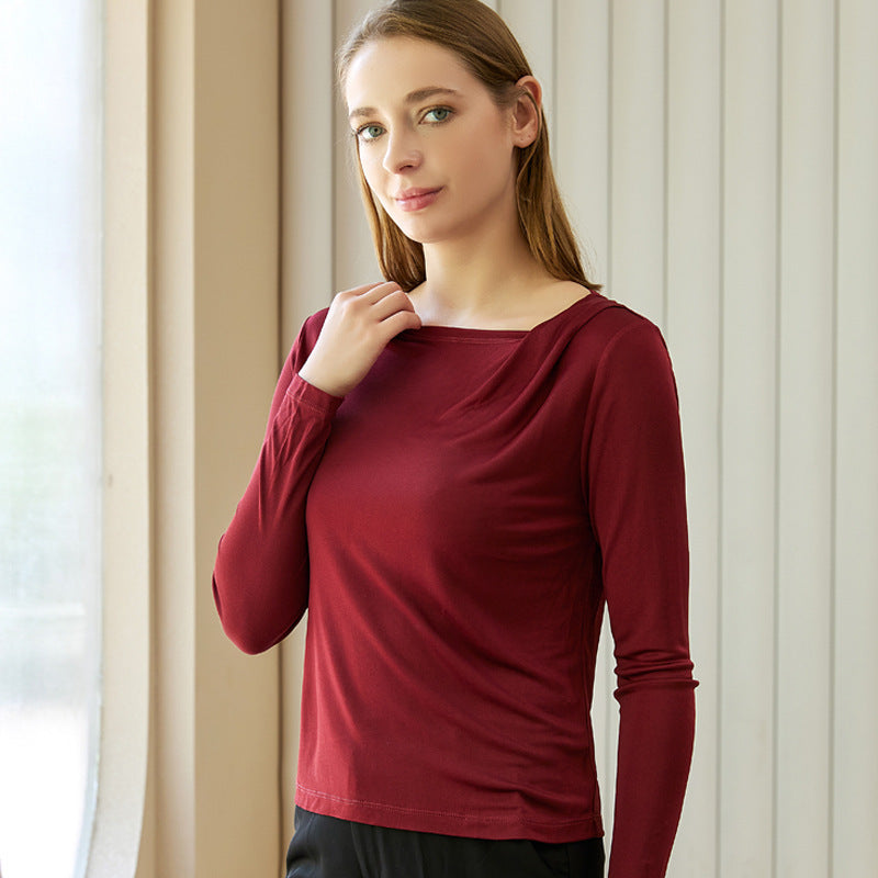 Women's Silk Long-sleeved Bottoming Shirt