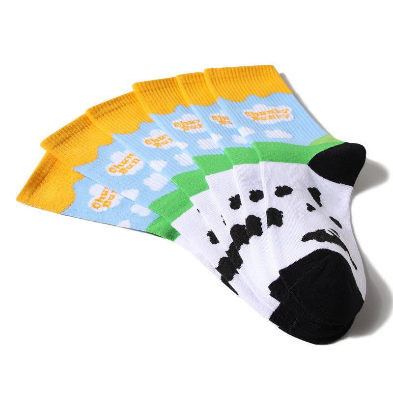 Fashionable Simple Wild Milk Ice Cream Socks