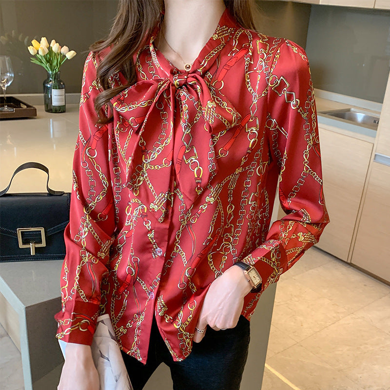 Silk Design Sense Western Style Shirt Bow Tie Tie Shirt
