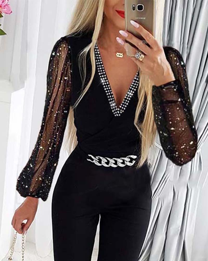 Lunavie CrystalMesh Jumpsuit